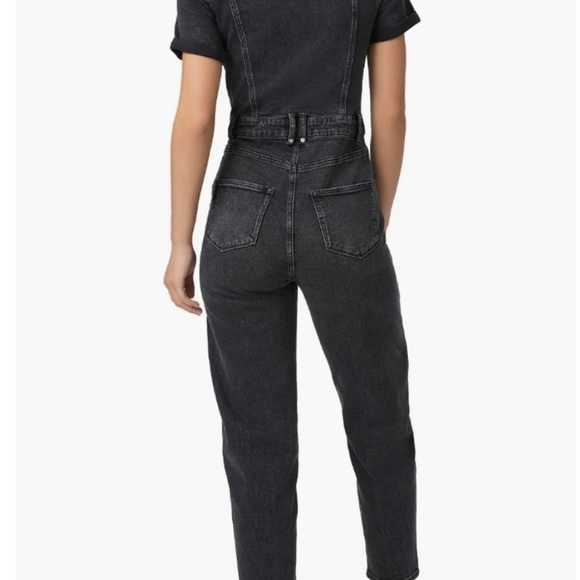 PAIGE Alexis Barrel  Denim jumpsuit NWT in dark asphalt size 10 - Picture 2 of 4